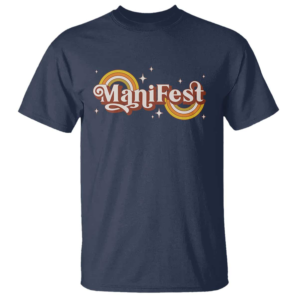 Manifest T Shirt Retro Groovy Rainbow Law Of Attraction
