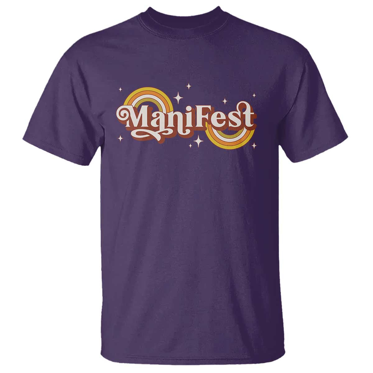 Manifest T Shirt Retro Groovy Rainbow Law Of Attraction