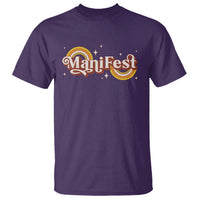 Manifest T Shirt Retro Groovy Rainbow Law Of Attraction