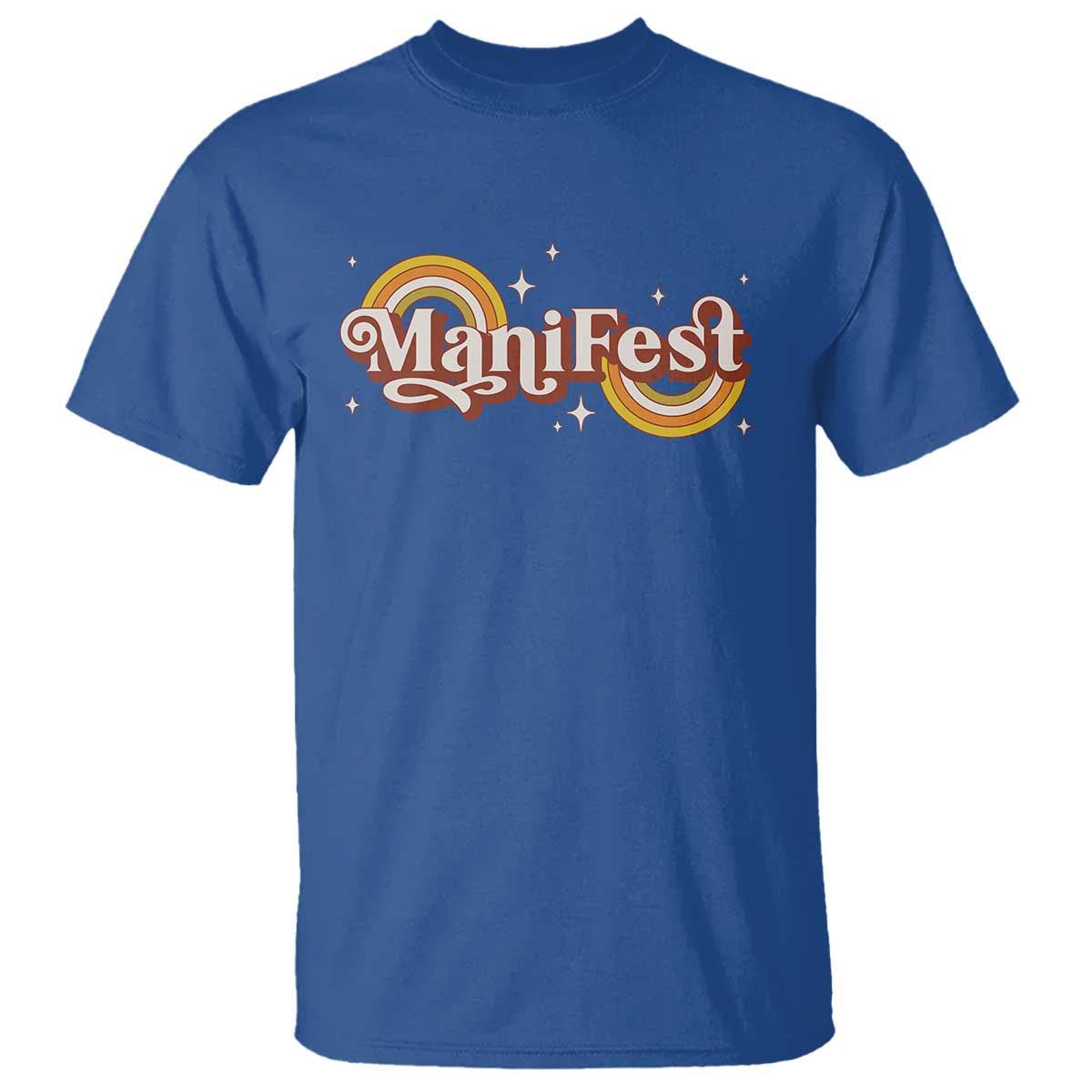 Manifest T Shirt Retro Groovy Rainbow Law Of Attraction