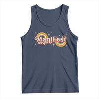 Manifest Tank Top Retro Groovy Rainbow Law Of Attraction