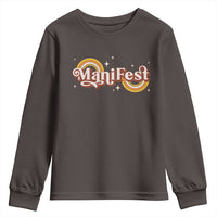 Manifest Youth Sweatshirt Retro Groovy Rainbow Law Of Attraction