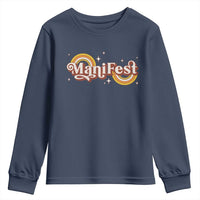 Manifest Youth Sweatshirt Retro Groovy Rainbow Law Of Attraction