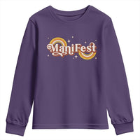 Manifest Youth Sweatshirt Retro Groovy Rainbow Law Of Attraction