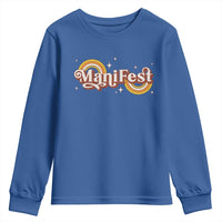 Manifest Youth Sweatshirt Retro Groovy Rainbow Law Of Attraction