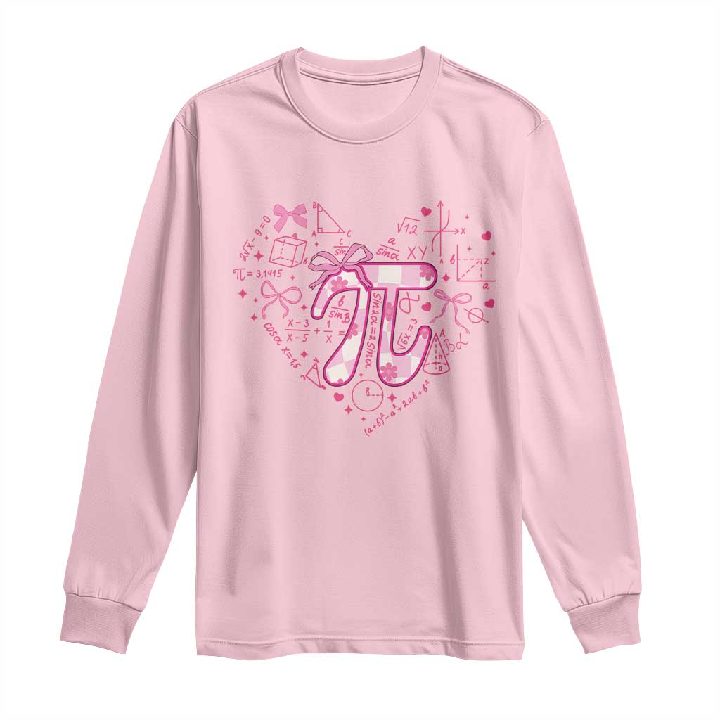 Coquette Pi Day Long Sleeve Shirt Cute Girl Math