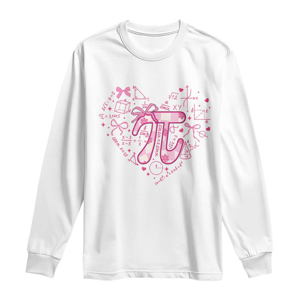 Coquette Pi Day Long Sleeve Shirt Cute Girl Math