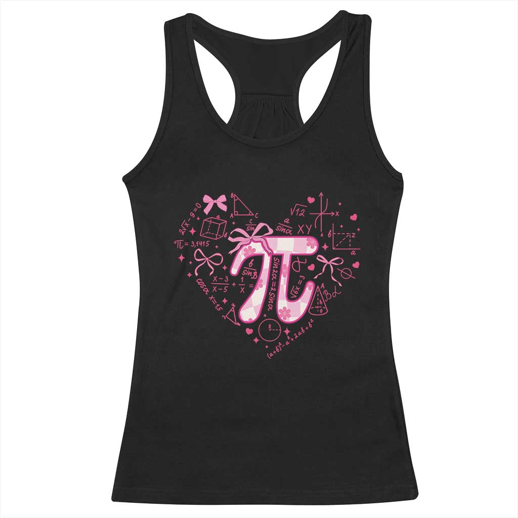 Coquette Pi Day Racerback Tank Top Cute Girl Math
