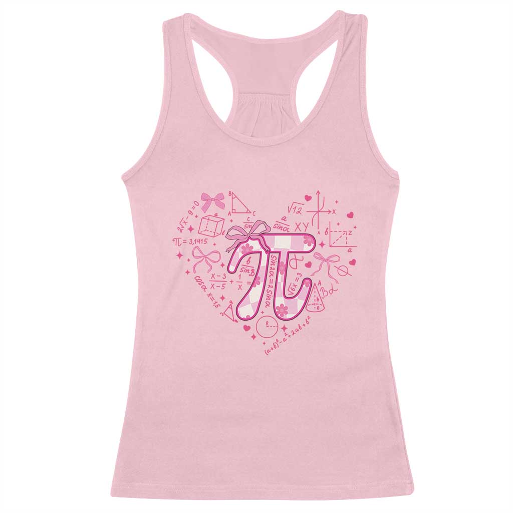 Coquette Pi Day Racerback Tank Top Cute Girl Math