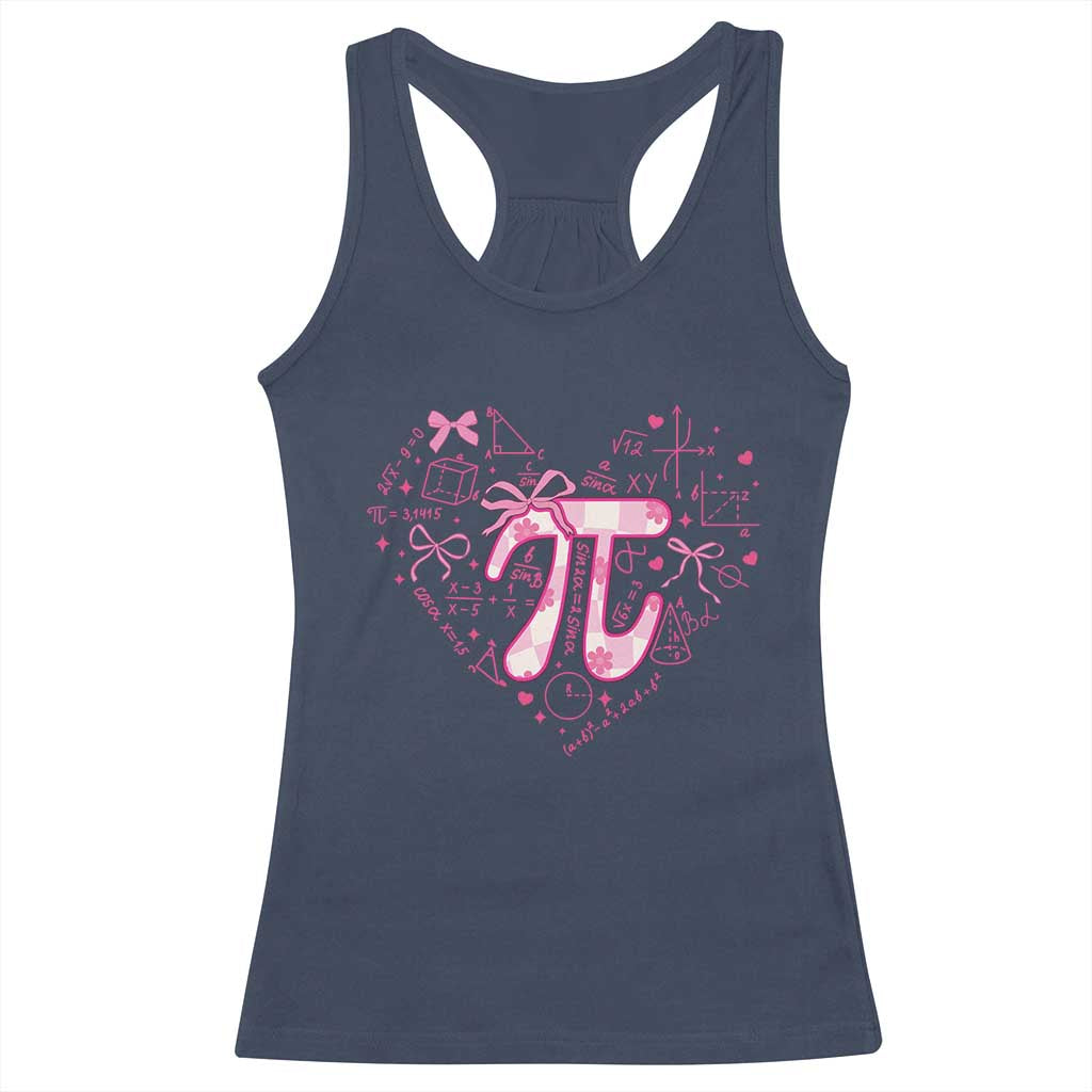 Coquette Pi Day Racerback Tank Top Cute Girl Math