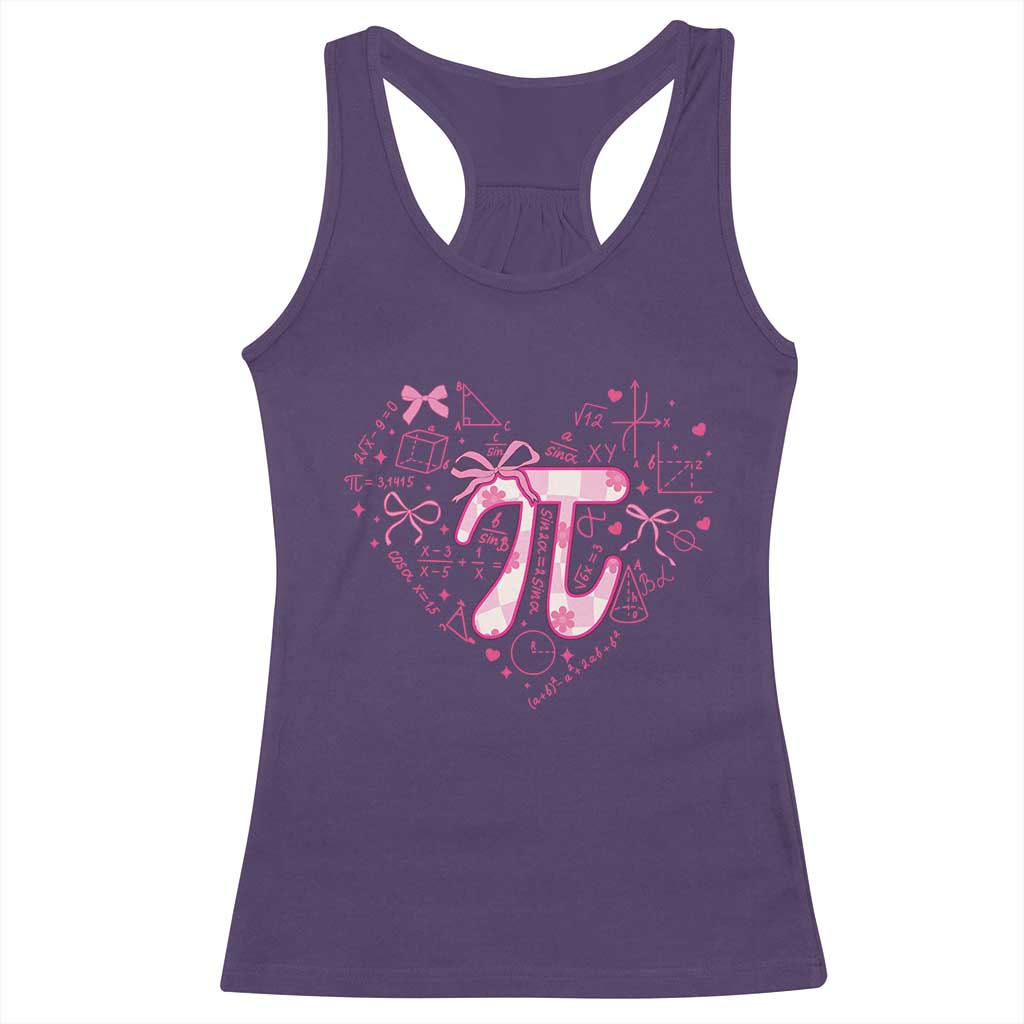 Coquette Pi Day Racerback Tank Top Cute Girl Math
