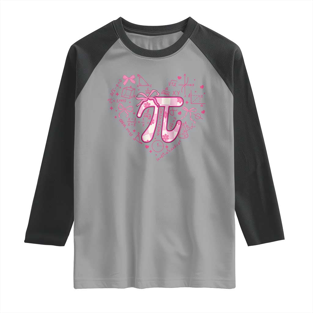 Coquette Pi Day Raglan Shirt Cute Girl Math