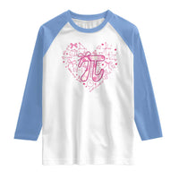 Coquette Pi Day Raglan Shirt Cute Girl Math