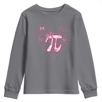 Coquette Pi Day Youth Sweatshirt Cute Girl Math