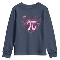 Coquette Pi Day Youth Sweatshirt Cute Girl Math