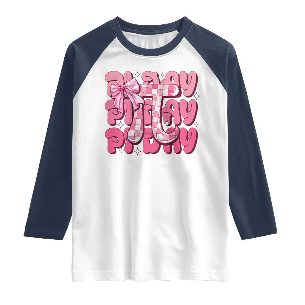 Coquette Pi Day Raglan Shirt Math Lover Cute Girl Mathematician