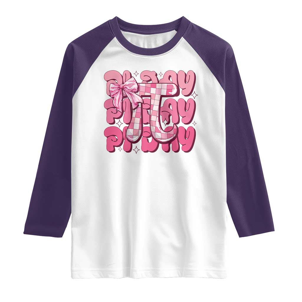 Coquette Pi Day Raglan Shirt Math Lover Cute Girl Mathematician