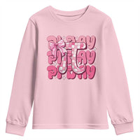 Coquette Pi Day Youth Sweatshirt Math Lover Cute Girl Mathematician