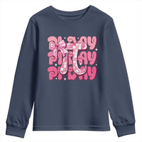 Coquette Pi Day Youth Sweatshirt Math Lover Cute Girl Mathematician