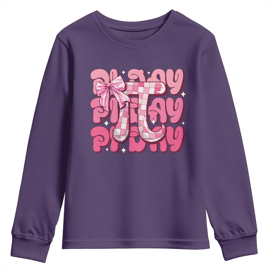 Coquette Pi Day Youth Sweatshirt Math Lover Cute Girl Mathematician