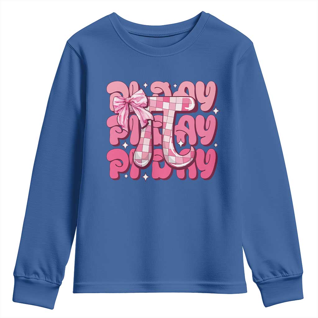 Coquette Pi Day Youth Sweatshirt Math Lover Cute Girl Mathematician