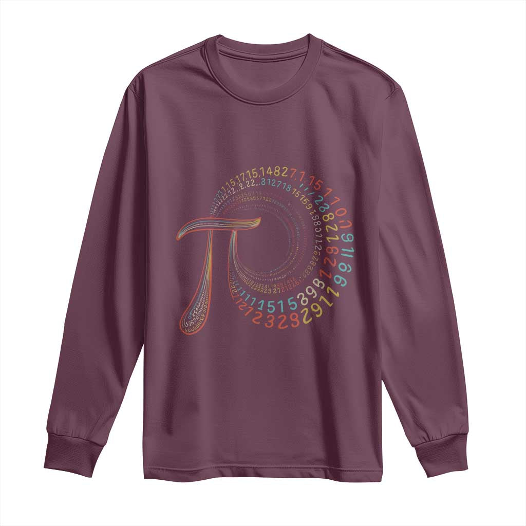 Pi Day Long Sleeve Shirt 3,14 Pi Number Symbol Math Science
