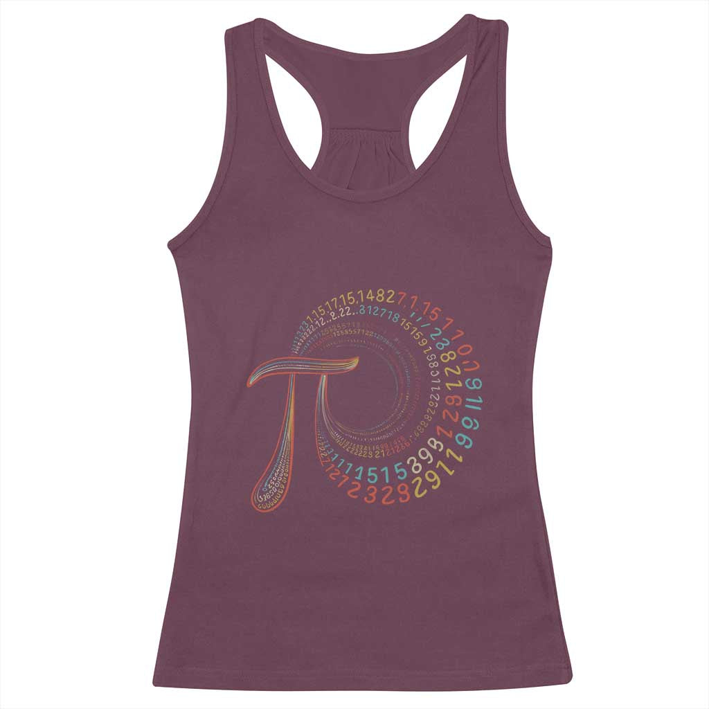 Pi Day Racerback Tank Top 3,14 Pi Number Symbol Math Science