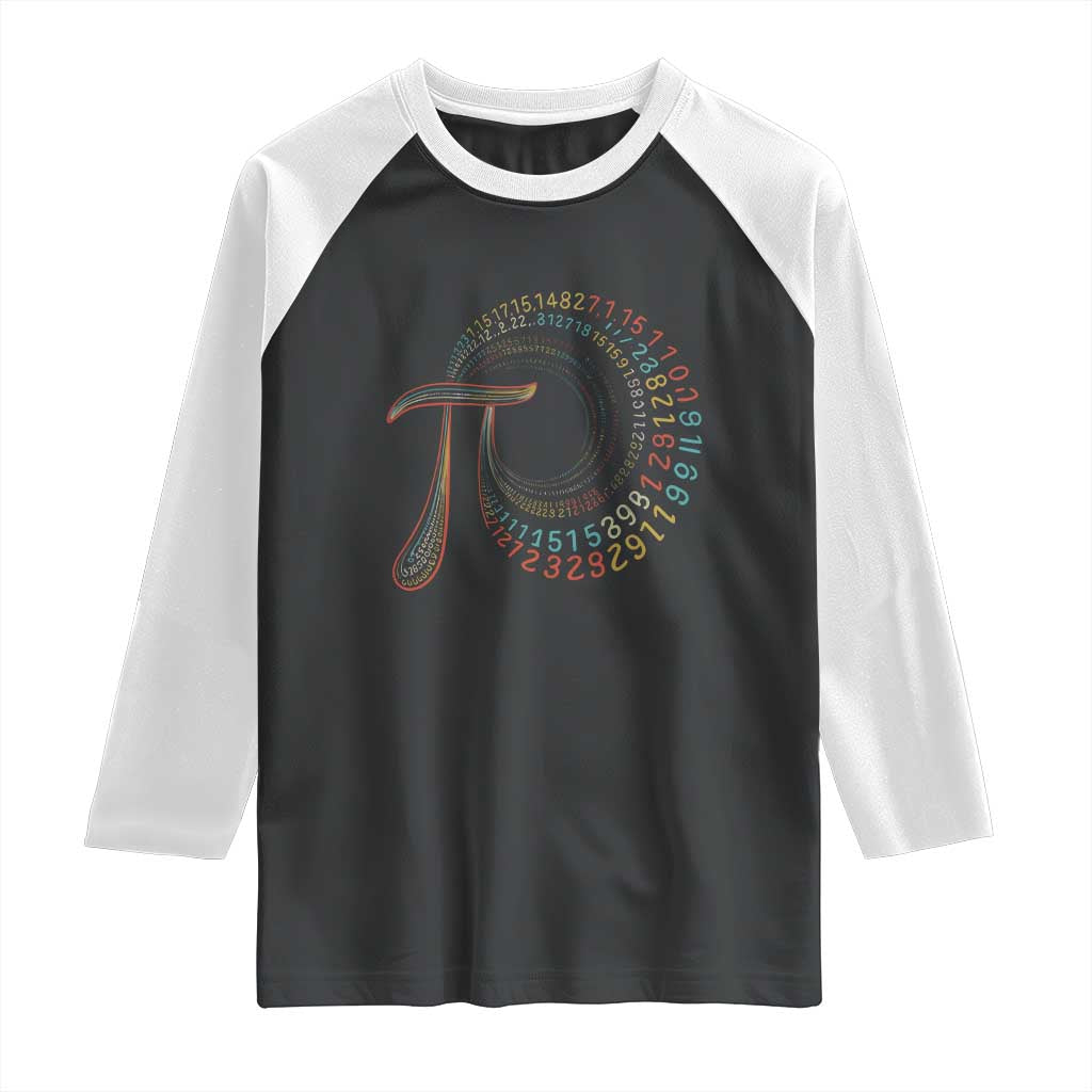 Pi Day Raglan Shirt 3,14 Pi Number Symbol Math Science