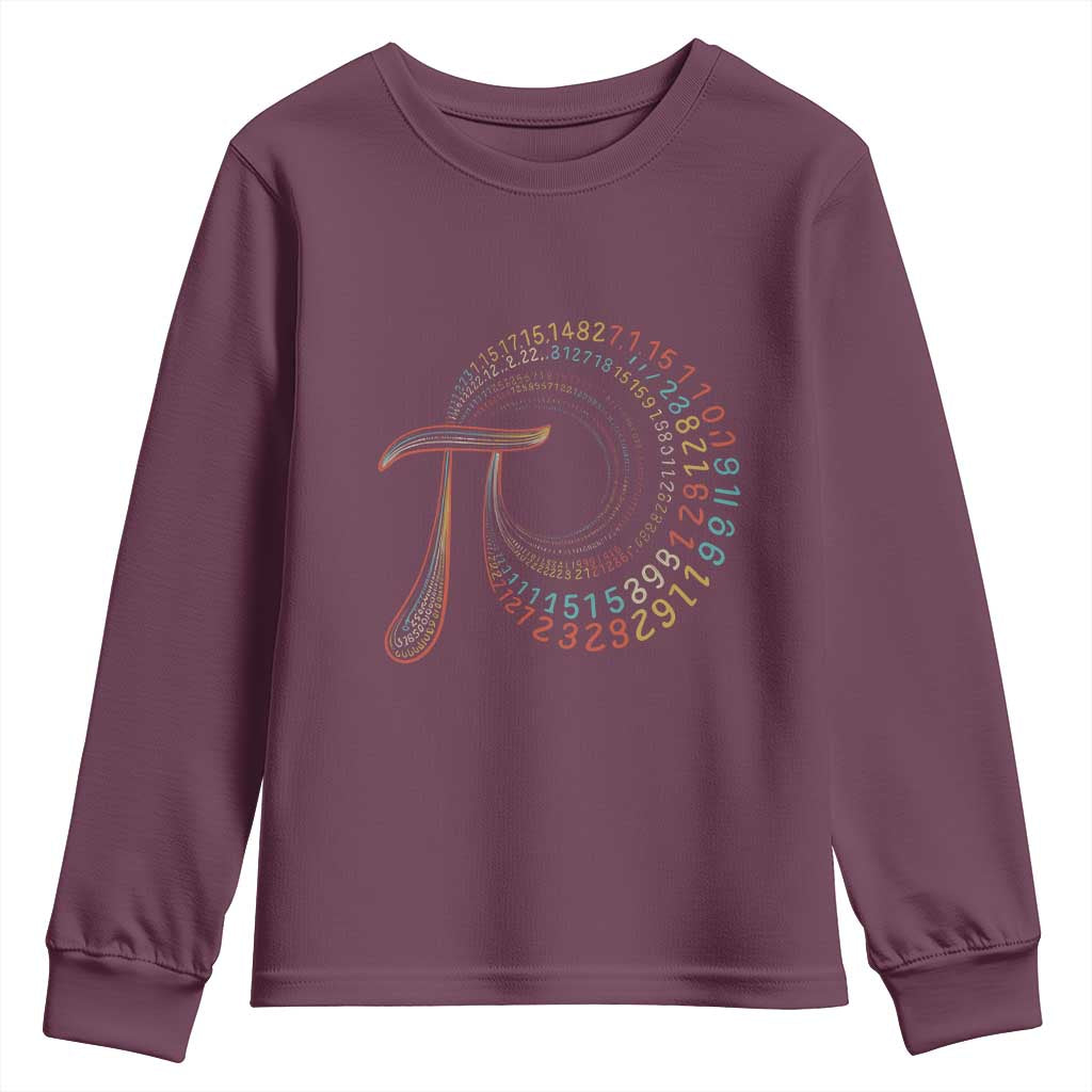 Pi Day Youth Sweatshirt 3,14 Pi Number Symbol Math Science