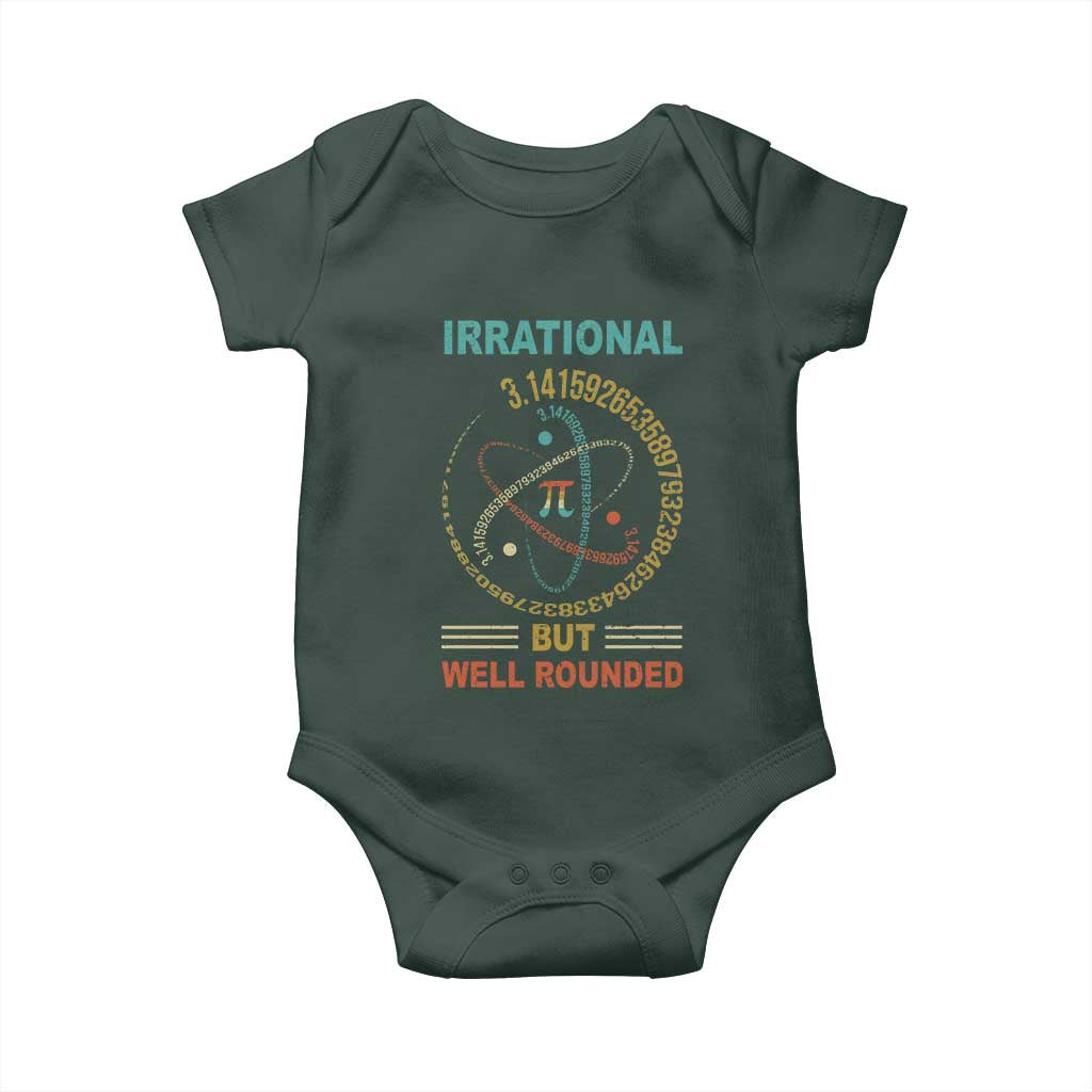 Math Lover Pi Baby Onesie Irrational But Well-Rounded 3,14 Day