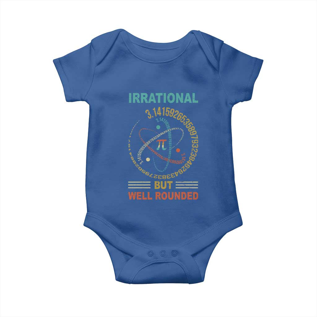 Math Lover Pi Baby Onesie Irrational But Well-Rounded 3,14 Day