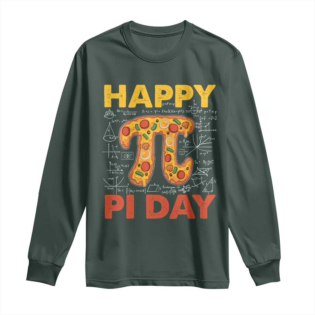 Happy Pi Day Long Sleeve Shirt Funny Pi Pizza