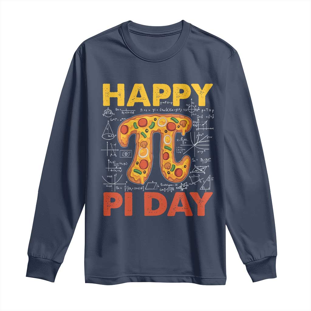 Happy Pi Day Long Sleeve Shirt Funny Pi Pizza
