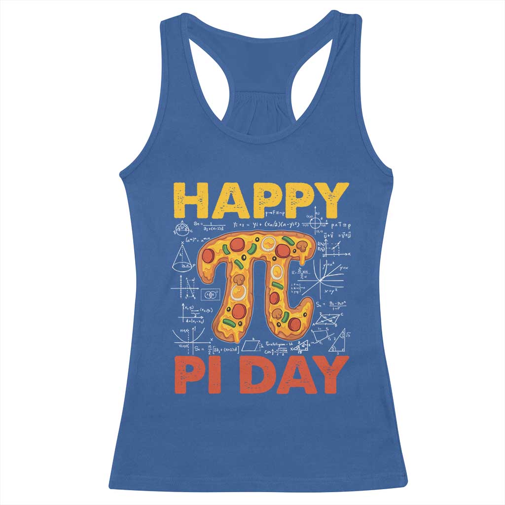 Happy Pi Day Racerback Tank Top Funny Pi Pizza