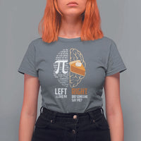 Funny Pi Day T Shirt For Women Left Vs Right Brain 3,14 Pie Math Lover