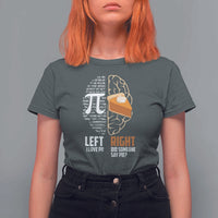 Funny Pi Day T Shirt For Women Left Vs Right Brain 3,14 Pie Math Lover