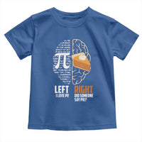 Funny Pi Day Toddler T Shirt Left Vs Right Brain 3,14 Pie Math Lover