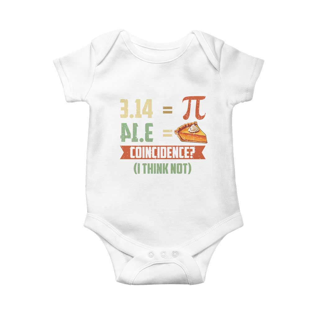 Funny Pi Day Baby Onesie Pi 3 14 Pie Coincidence Math Lover