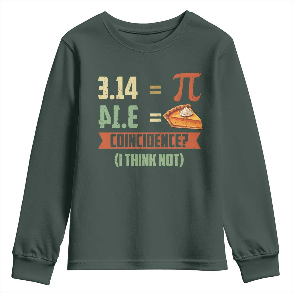 Funny Pi Day Youth Sweatshirt Pi 3 14 Pie Coincidence Math Lover