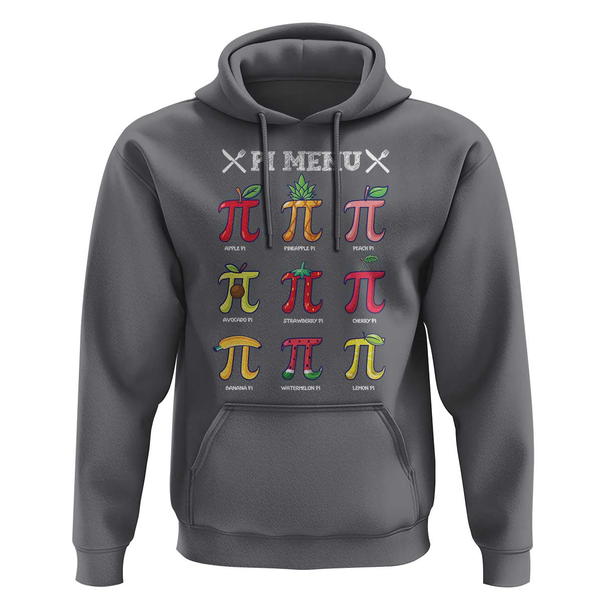 Funny Pi Day Hoodie Pi Menu Fruits Pie Math Lover