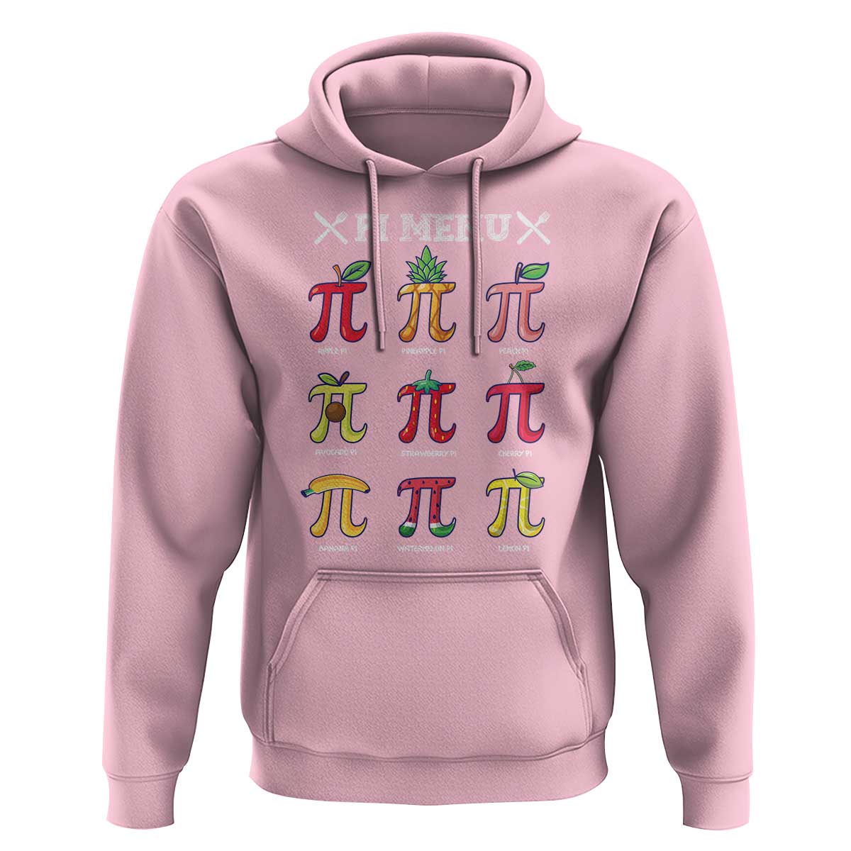 Funny Pi Day Hoodie Pi Menu Fruits Pie Math Lover