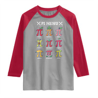 Funny Pi Day Raglan Shirt Pi Menu Fruits Pie Math Lover