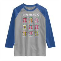 Funny Pi Day Raglan Shirt Pi Menu Fruits Pie Math Lover