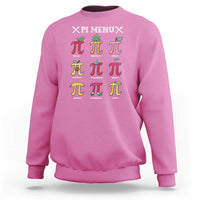 Funny Pi Day Sweatshirt Pi Menu Fruits Pie Math Lover