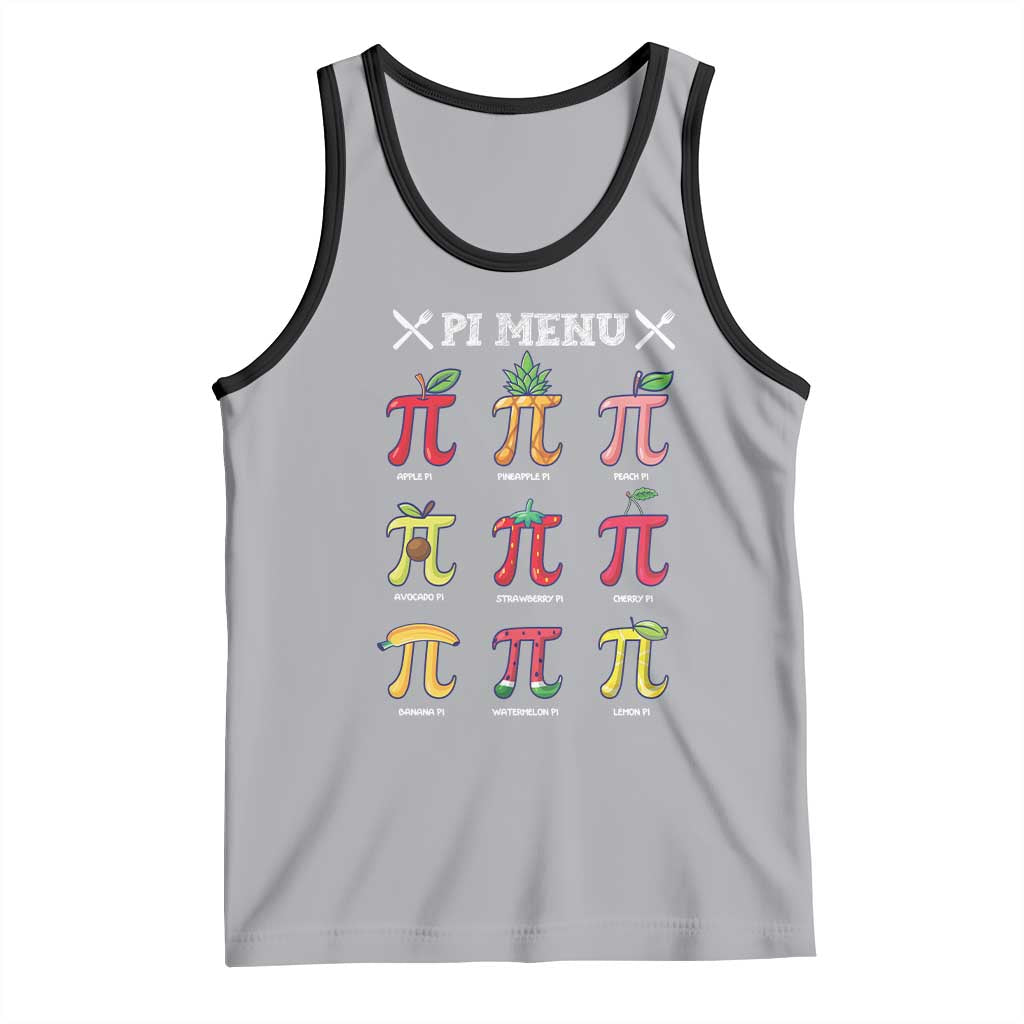 Funny Pi Day Tank Top Pi Menu Fruits Pie Math Lover