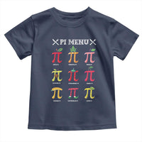 Funny Pi Day Toddler T Shirt Pi Menu Fruits Pie Math Lover