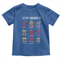 Funny Pi Day Toddler T Shirt Pi Menu Fruits Pie Math Lover