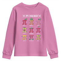 Funny Pi Day Youth Sweatshirt Pi Menu Fruits Pie Math Lover