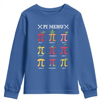 Funny Pi Day Youth Sweatshirt Pi Menu Fruits Pie Math Lover