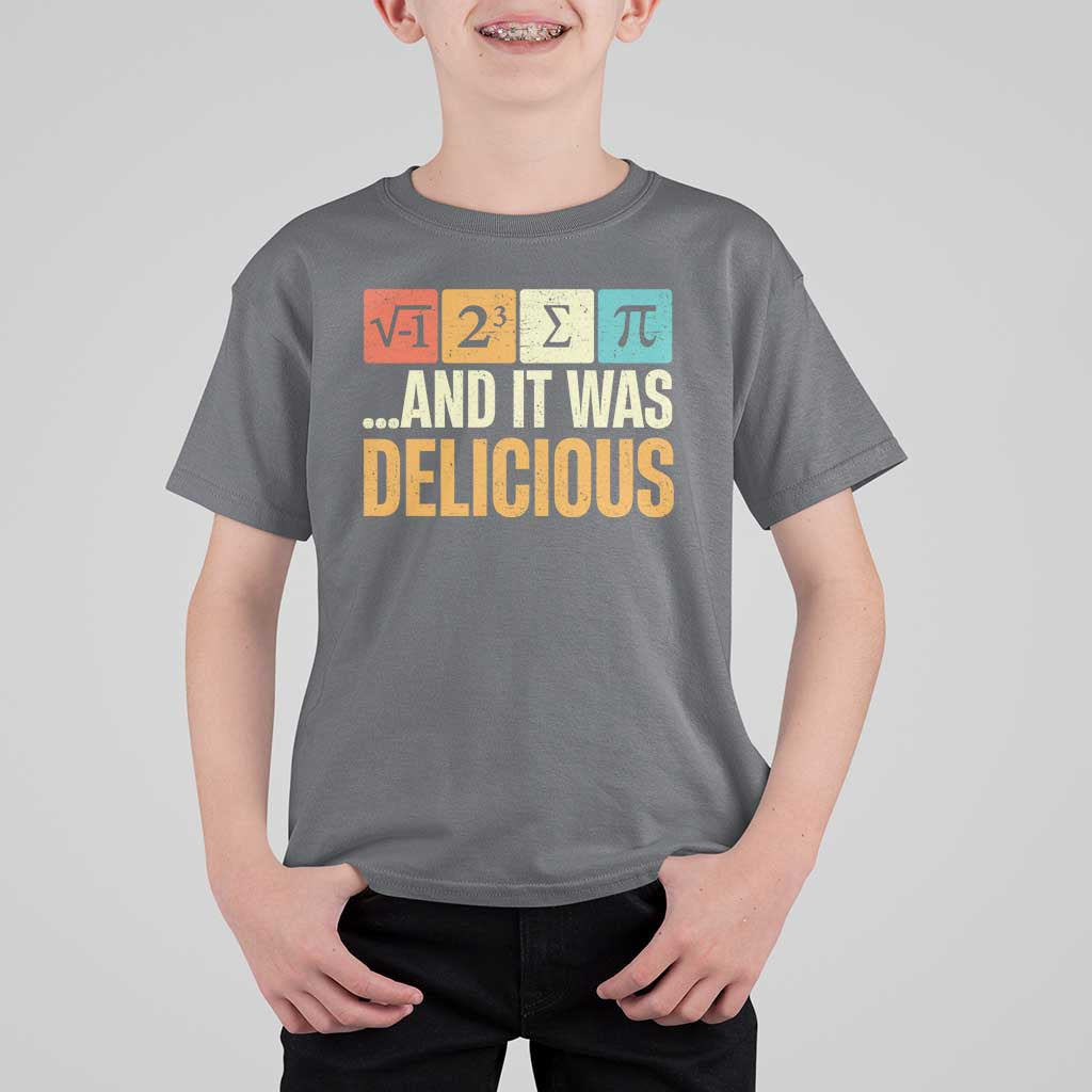 Funny Pi Day T Shirt For Kid I Ate Some Pie and It Was Delicious